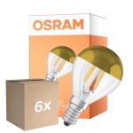 Mehrfachpackung 6x Osram Classic LED E14 Kugel Fadenlampe Klar 4W 380lm - 827 Extra Warmweiß | Ersatz Für 34W