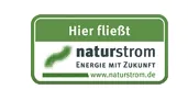 Hier fießt Naturstrom Schild